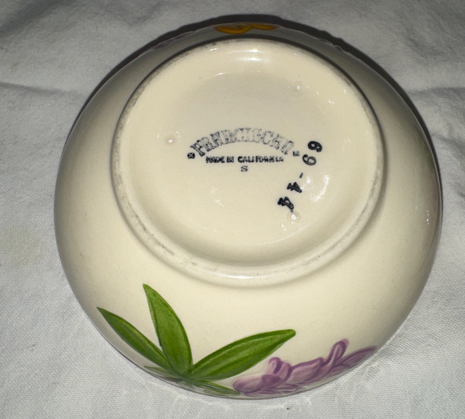 Vintage Pair Of Franciscan Poppy Berry Bowls 1950s California