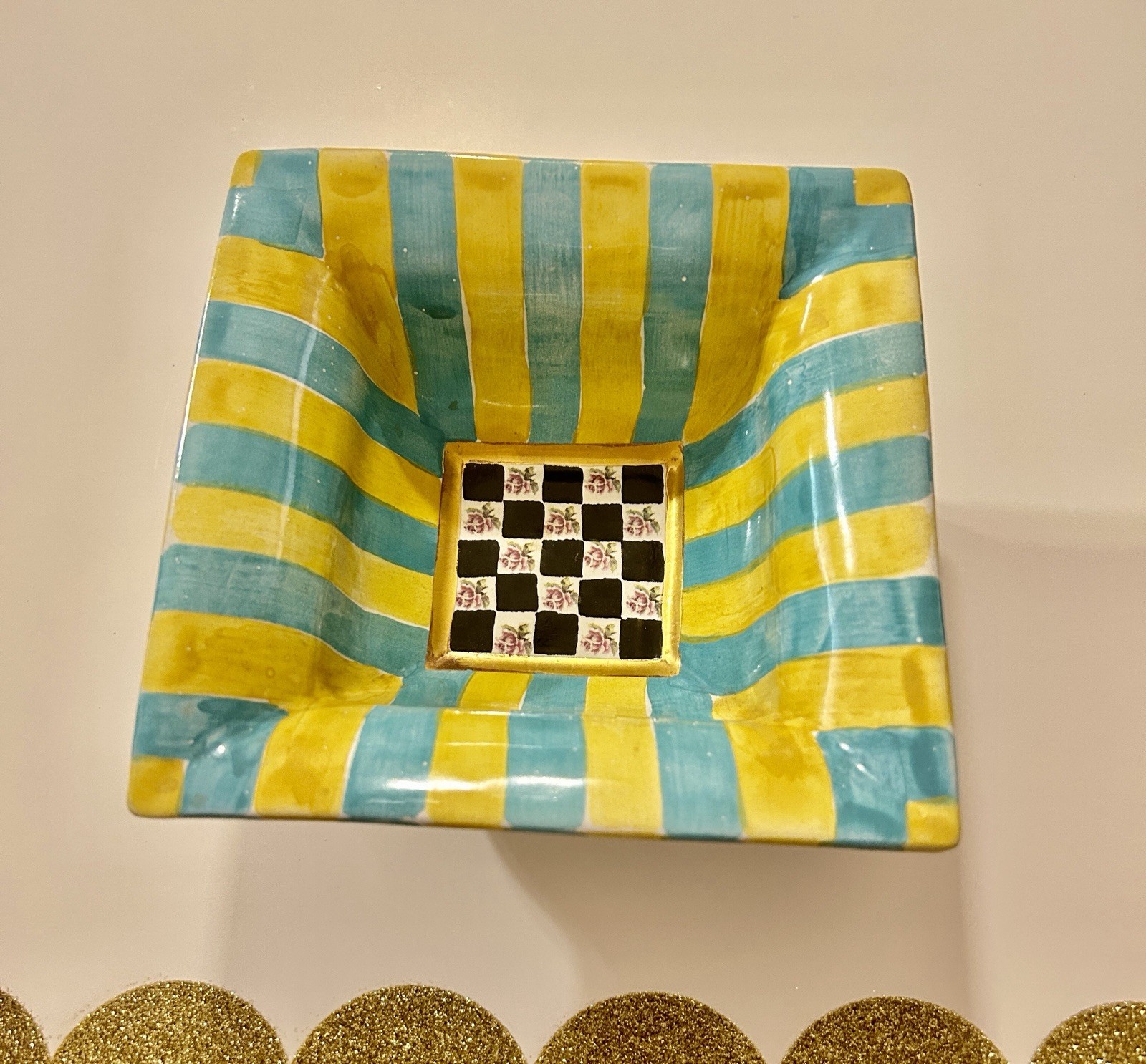 Vintage Mckenzie’s child’s square bowl or trinket bowl.