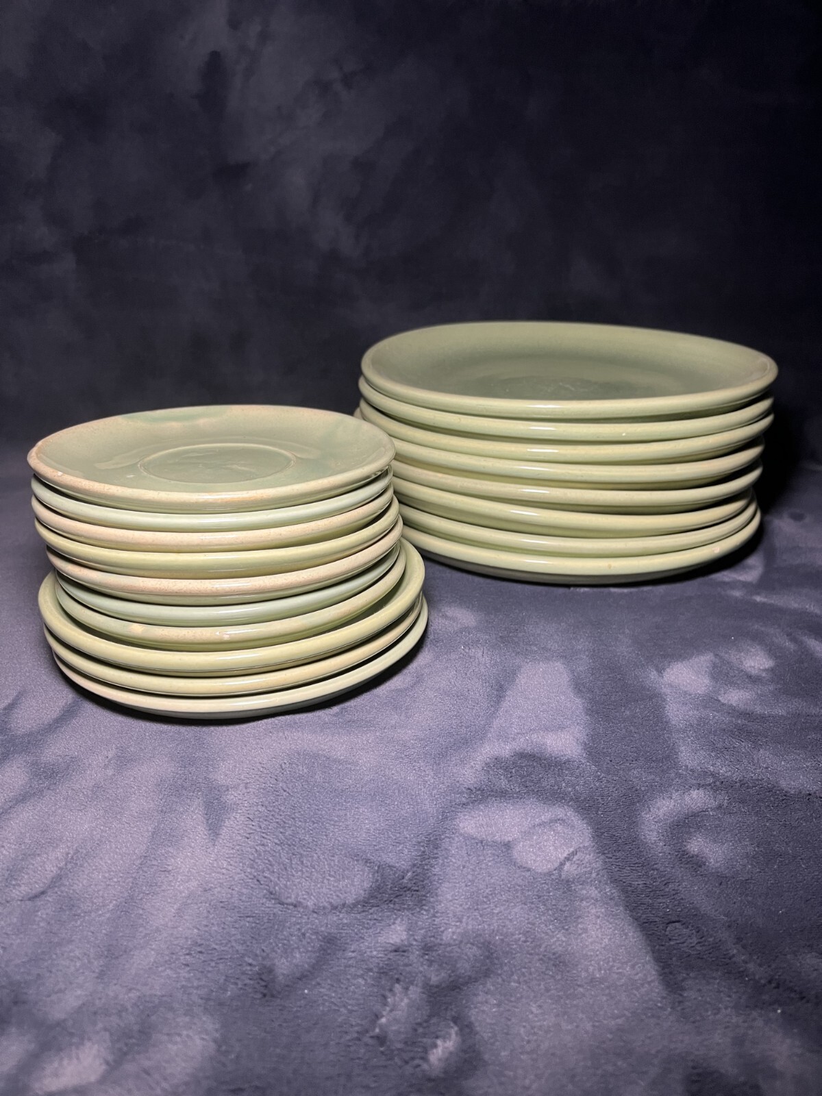 Green La Solana Pottery Set (Cups, Plates, Bowls, Baking Dishes) Good Condition