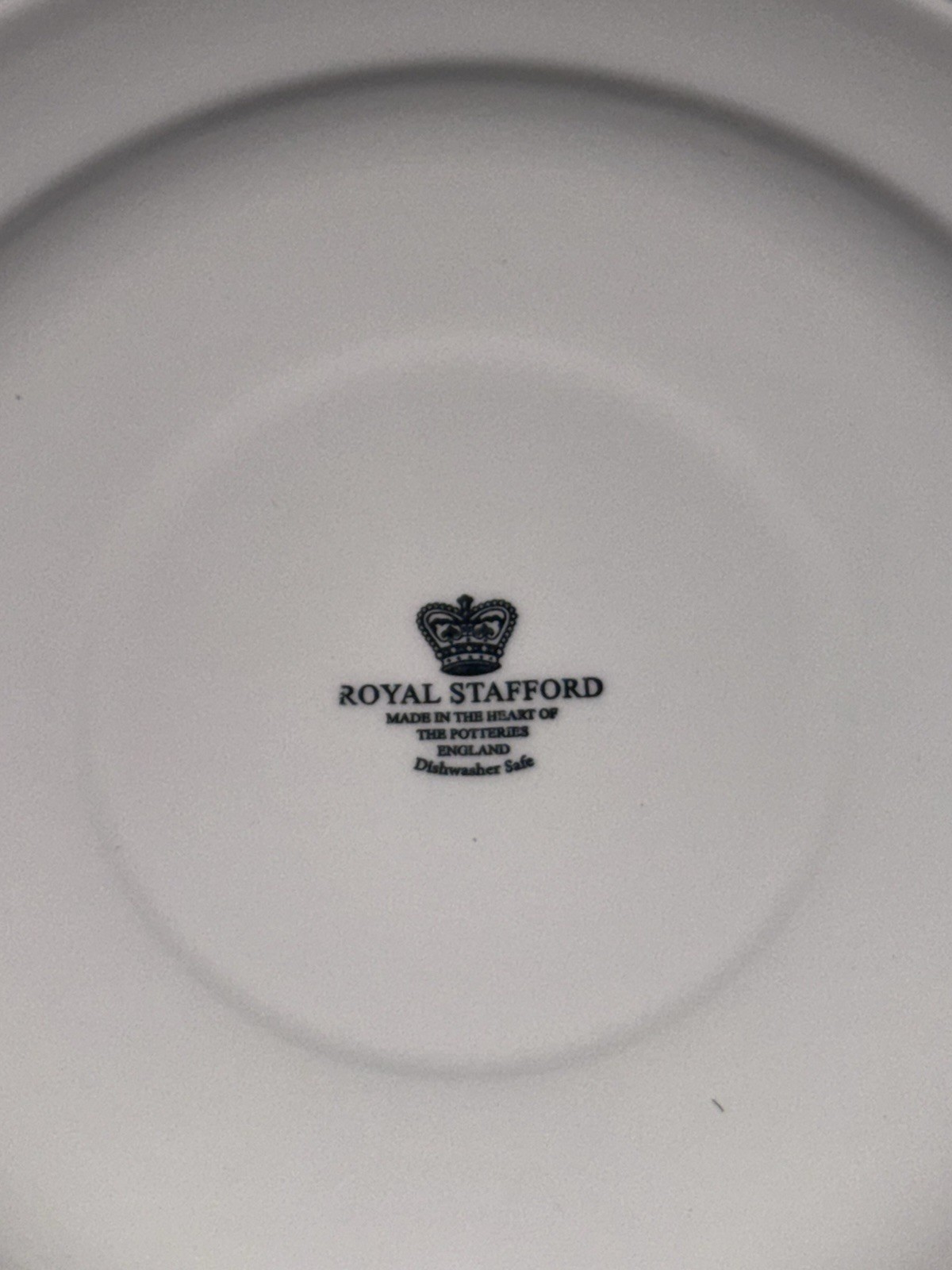 Set/6 Royal Stafford England Halloween Royal Skeleton W/ Crown 11″ Dinner Plates