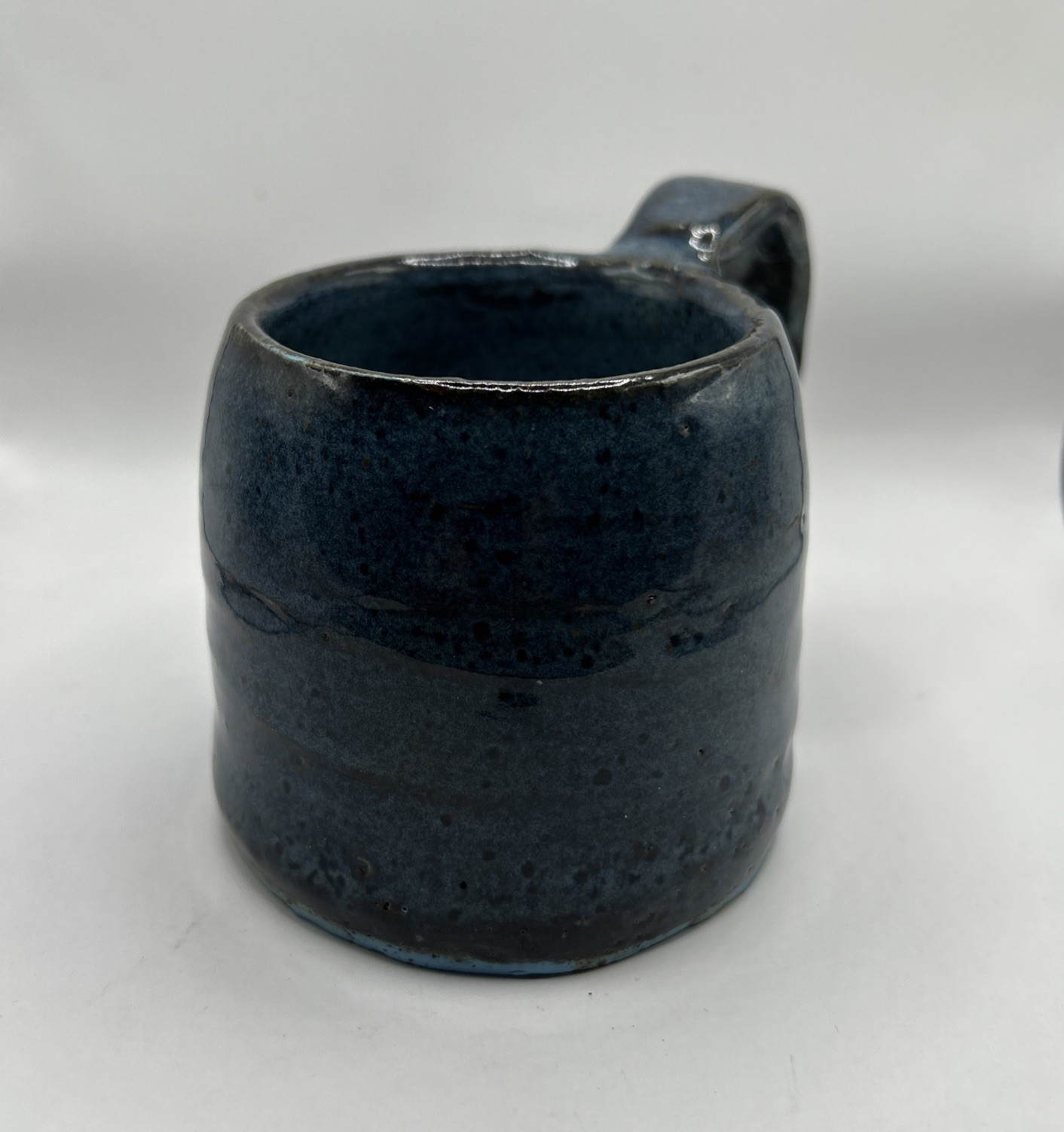 HANDMADE HAND THROWN HEAVY STONEWARE POTTERY MUG 1.2 lb 1 Of Kind Rustic Artisan