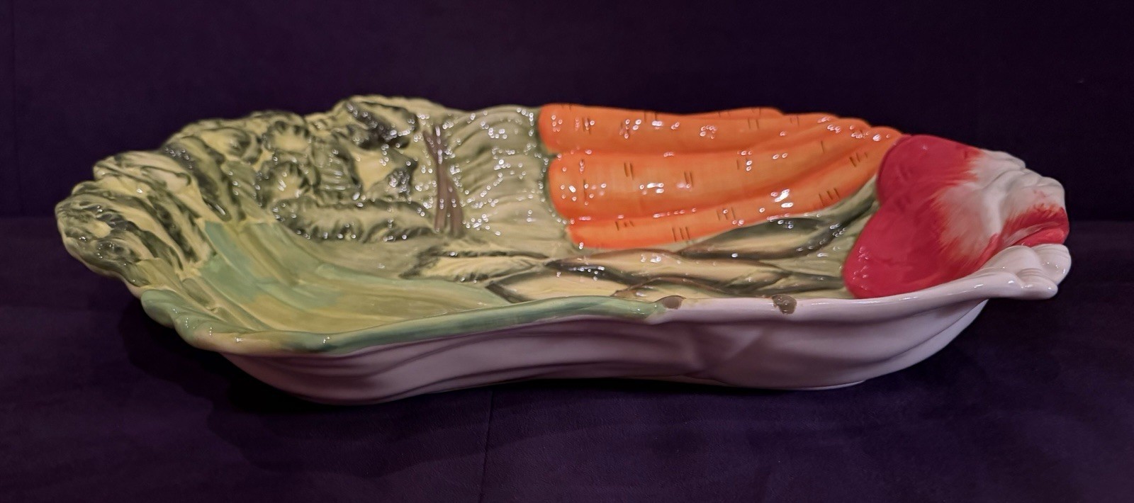 Certified International Victory Garden Vegetable Platter Judy Phipps Ceramic 19″
