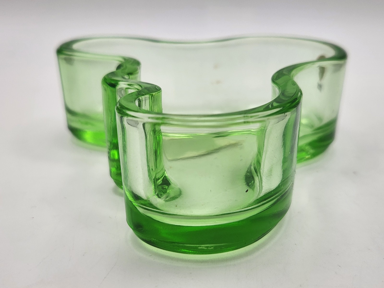 IITTALA Alvar Aalto Apple Green Glass 98mm Dish Bowl Asymmetrical Sticker