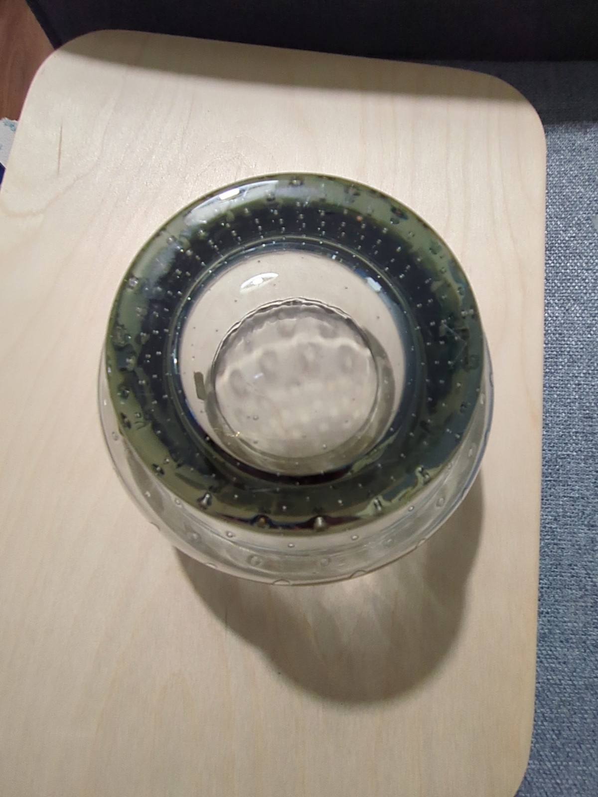Randsfjord MCM Bubble Art Glass Bowl Norwegian Vintage