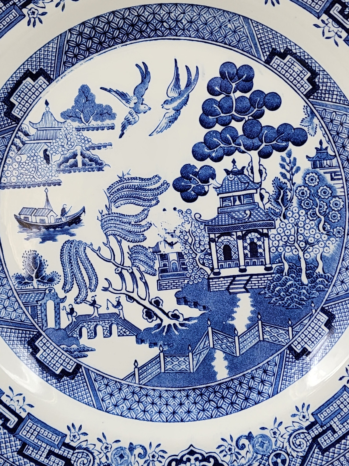 1 CHURCHILL China (England) BLUE WILLOW 10.25″ Dinner Plate (Replacement)