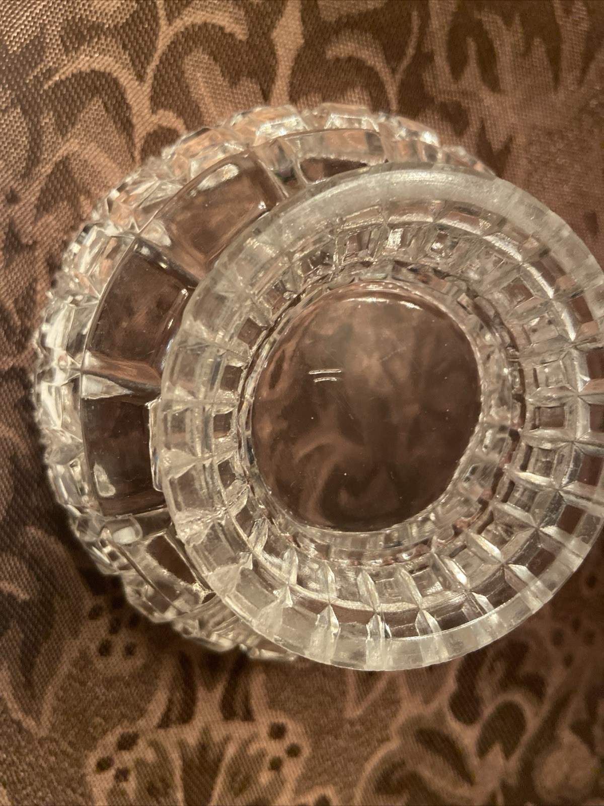 Vintage 4 American Brilliant Round Bowl APB Cut Crystal Glass Dessert