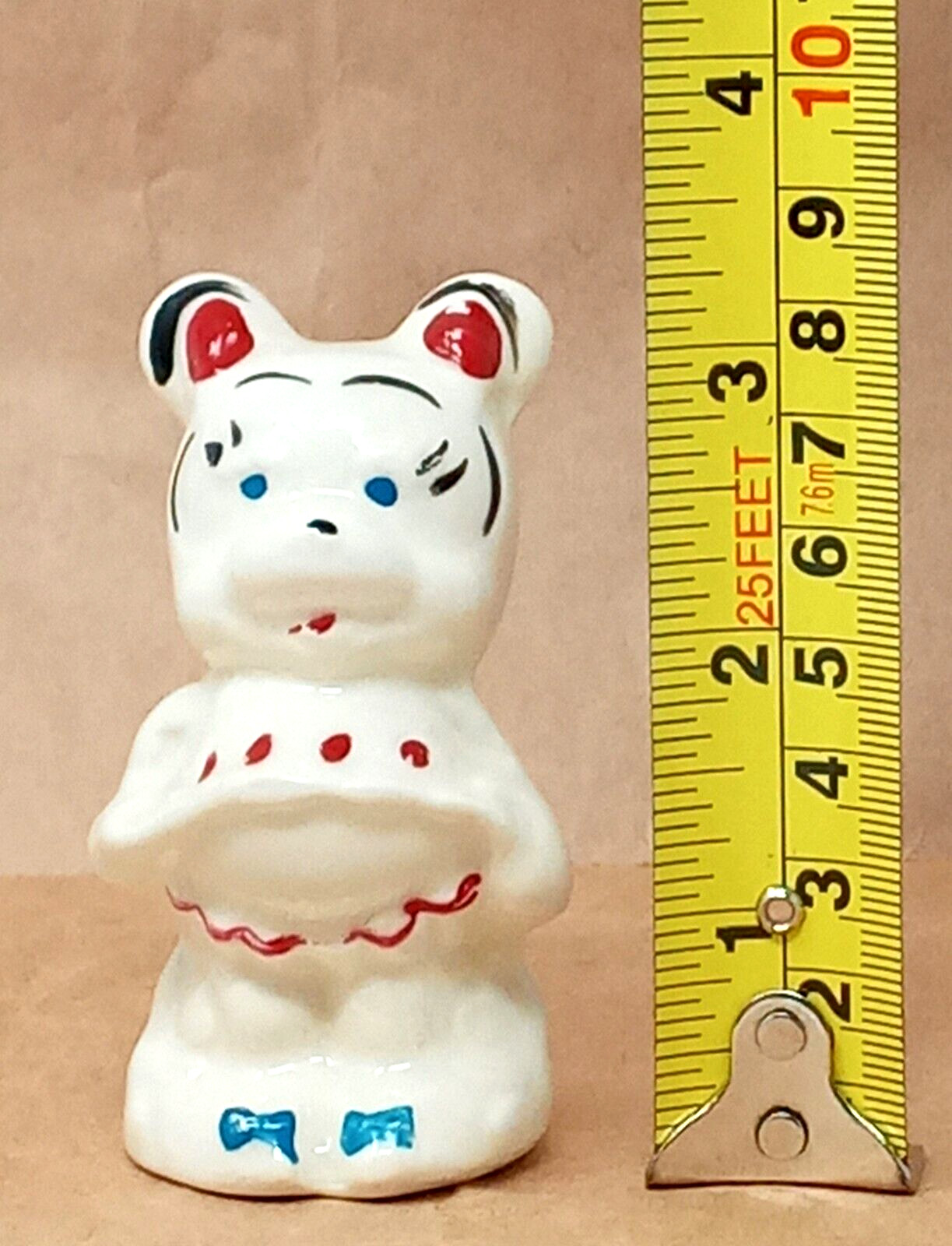 Shawnee Pottery Minnie Mouse Shaker single Cold Painted Ceramic 1950s