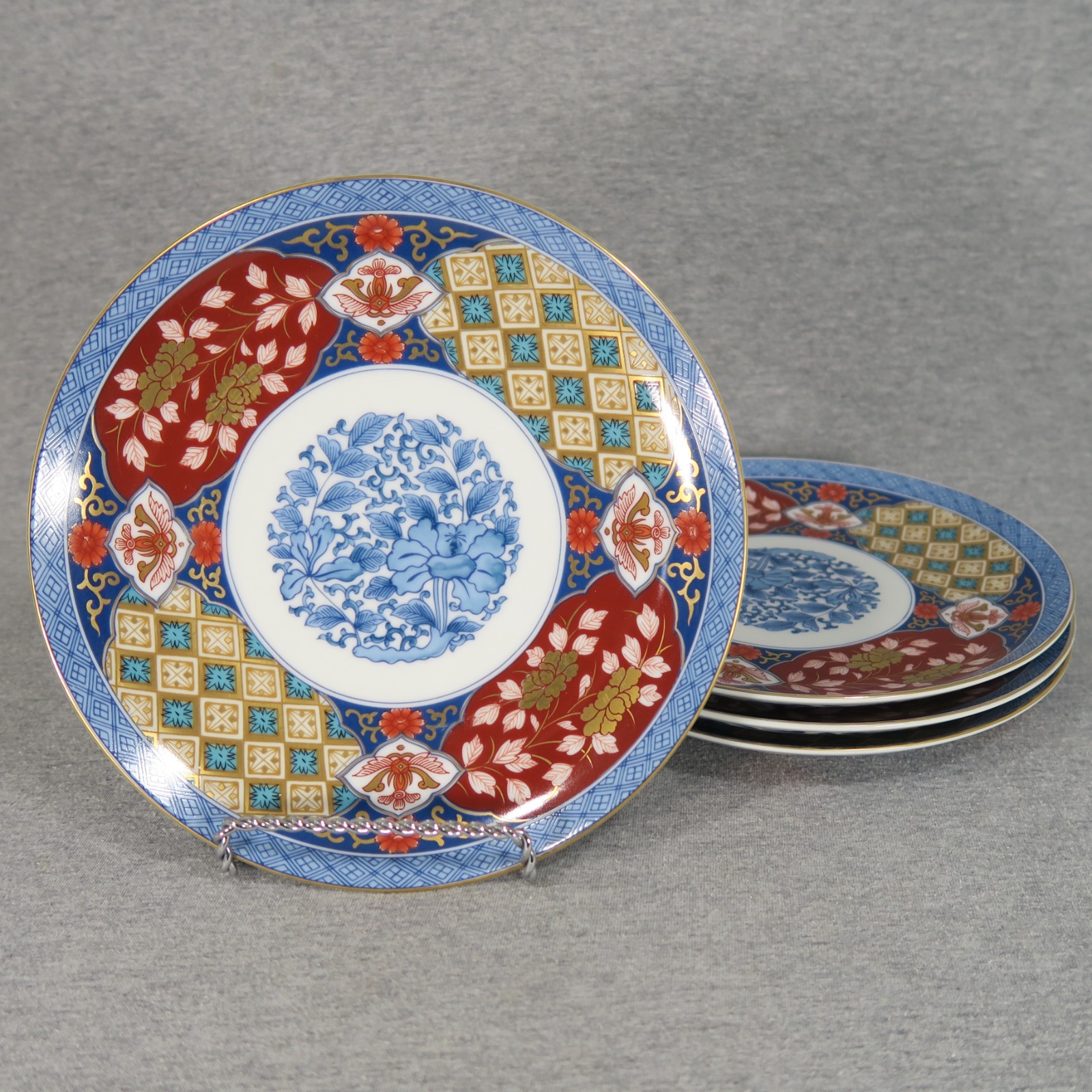 Smithsonian Institution Imari Salad Plates Set of 4 Porcelain SMB1 Chinoiserie