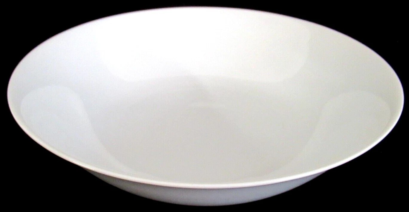 PORCELAIN “SOUP & SALAD / 9-in BOWL” (WHITE) ~ *** 9″ DIAMETER X 2.5″ DEEP ***