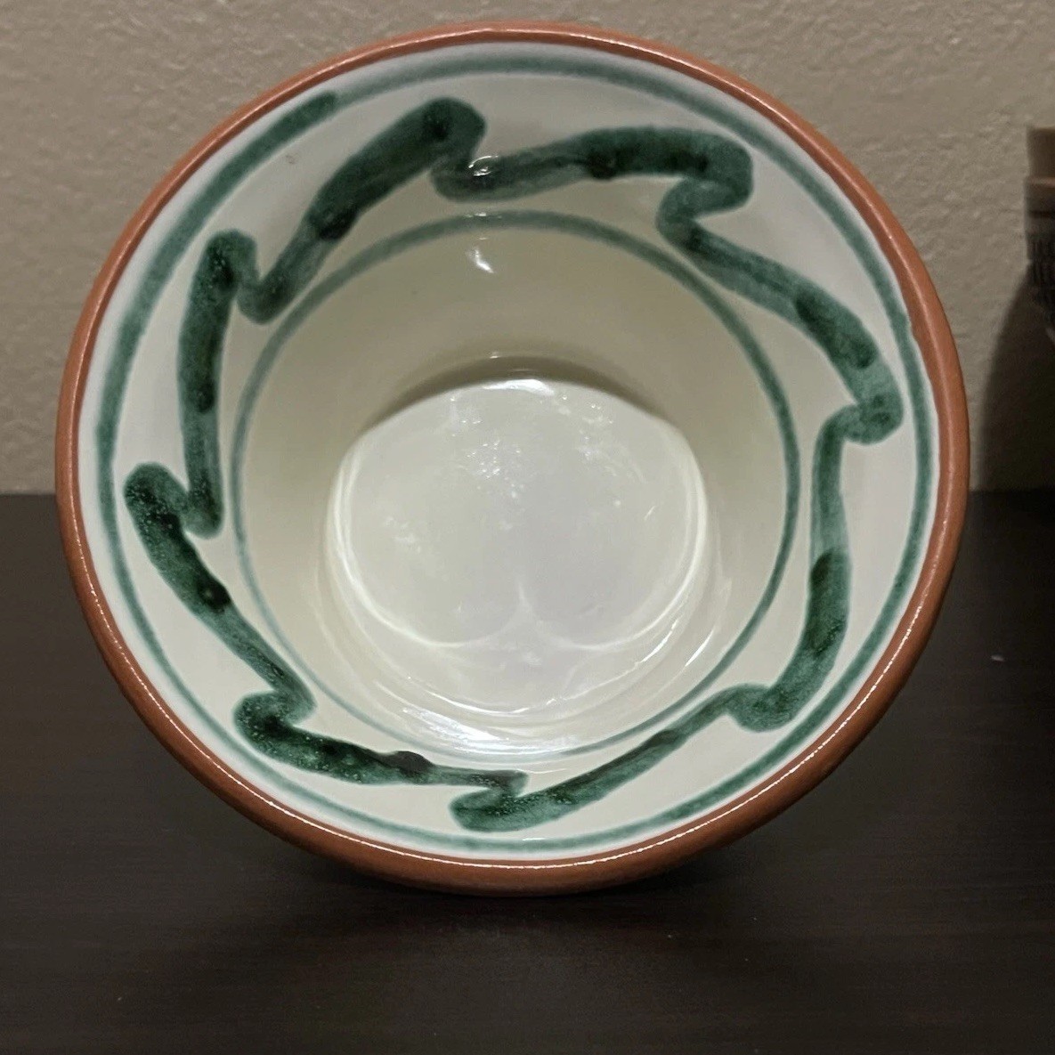 Vintage Redware Terracotta Spanish Art Pottery Bowl