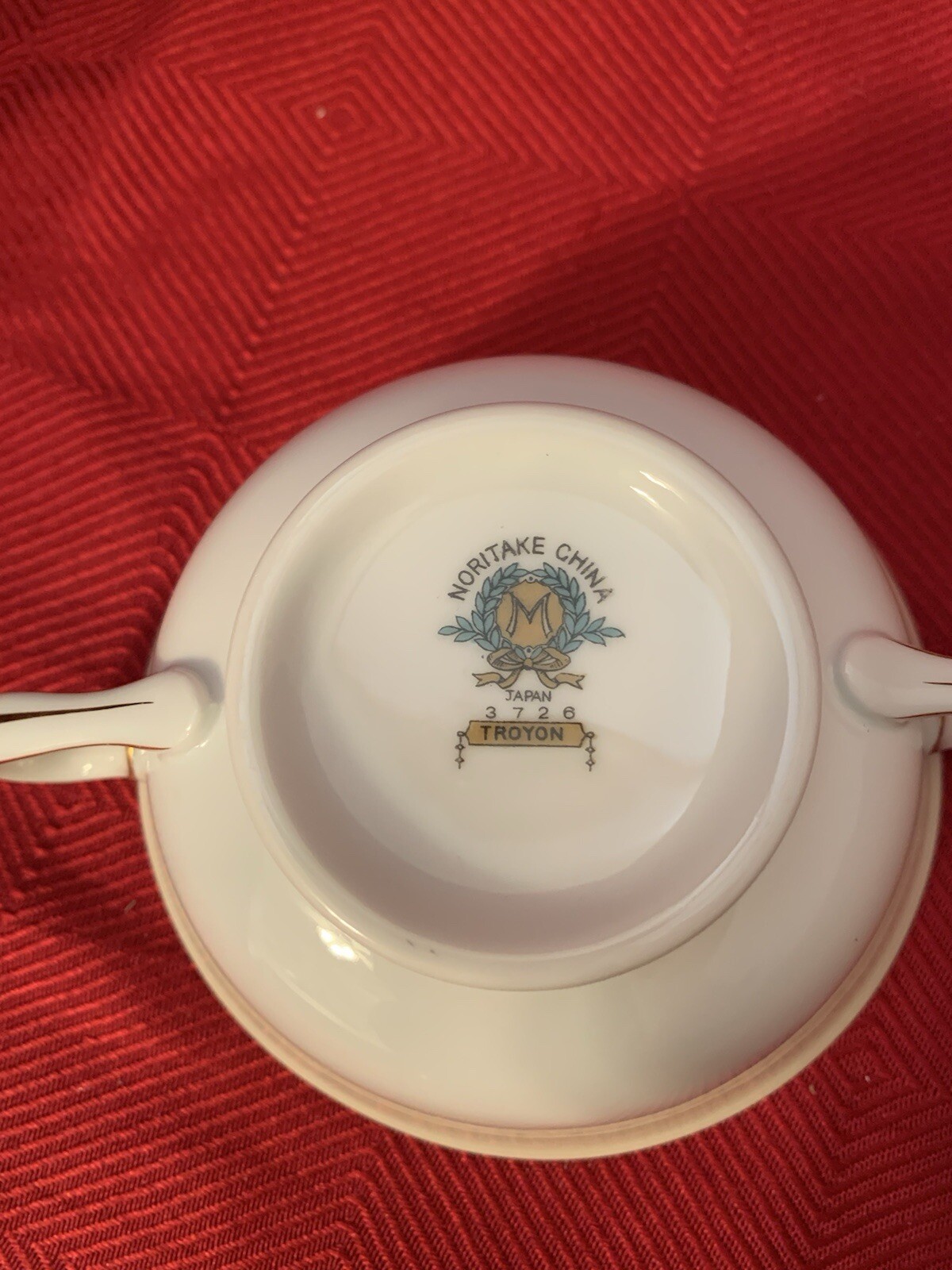 Noritake Troyon Cream Soup Bowls in Bone China Floral w/Gold Trim Quantity Avail