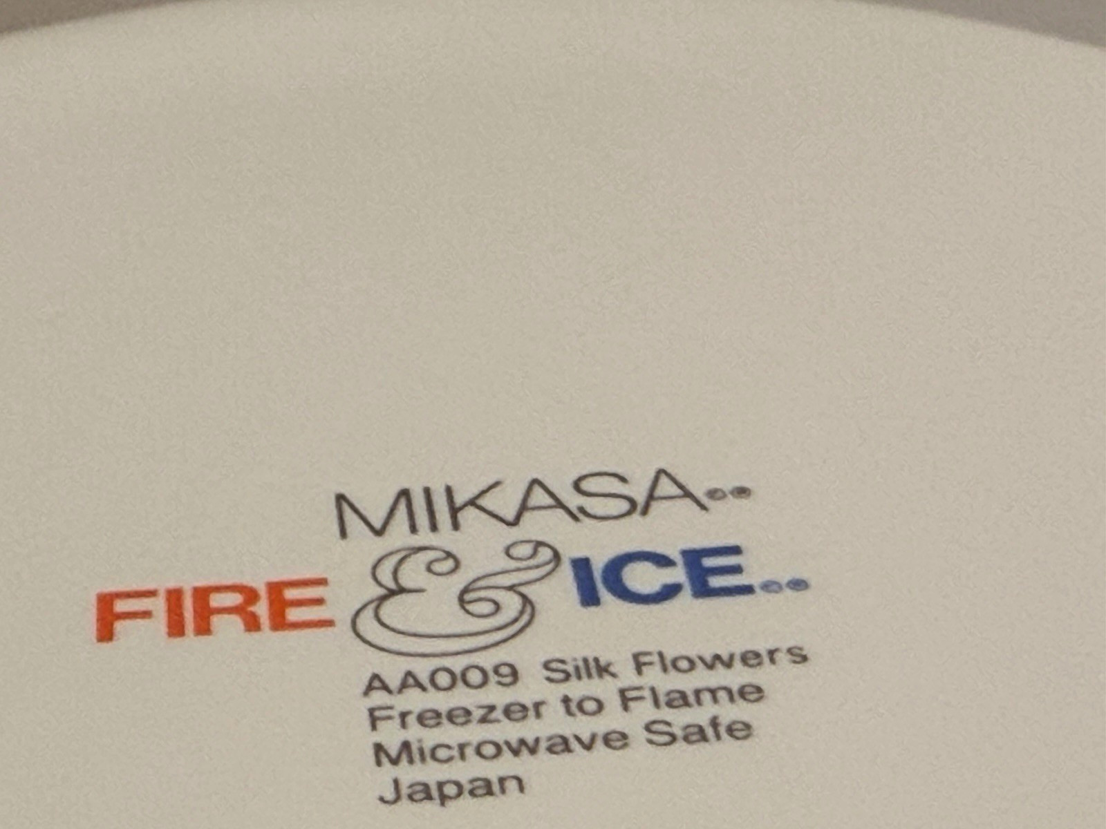 MIKSA SILK FLOWERS 8 inch x 7 inch FIRE & ICE COVERED DISH No Lid JAPAN