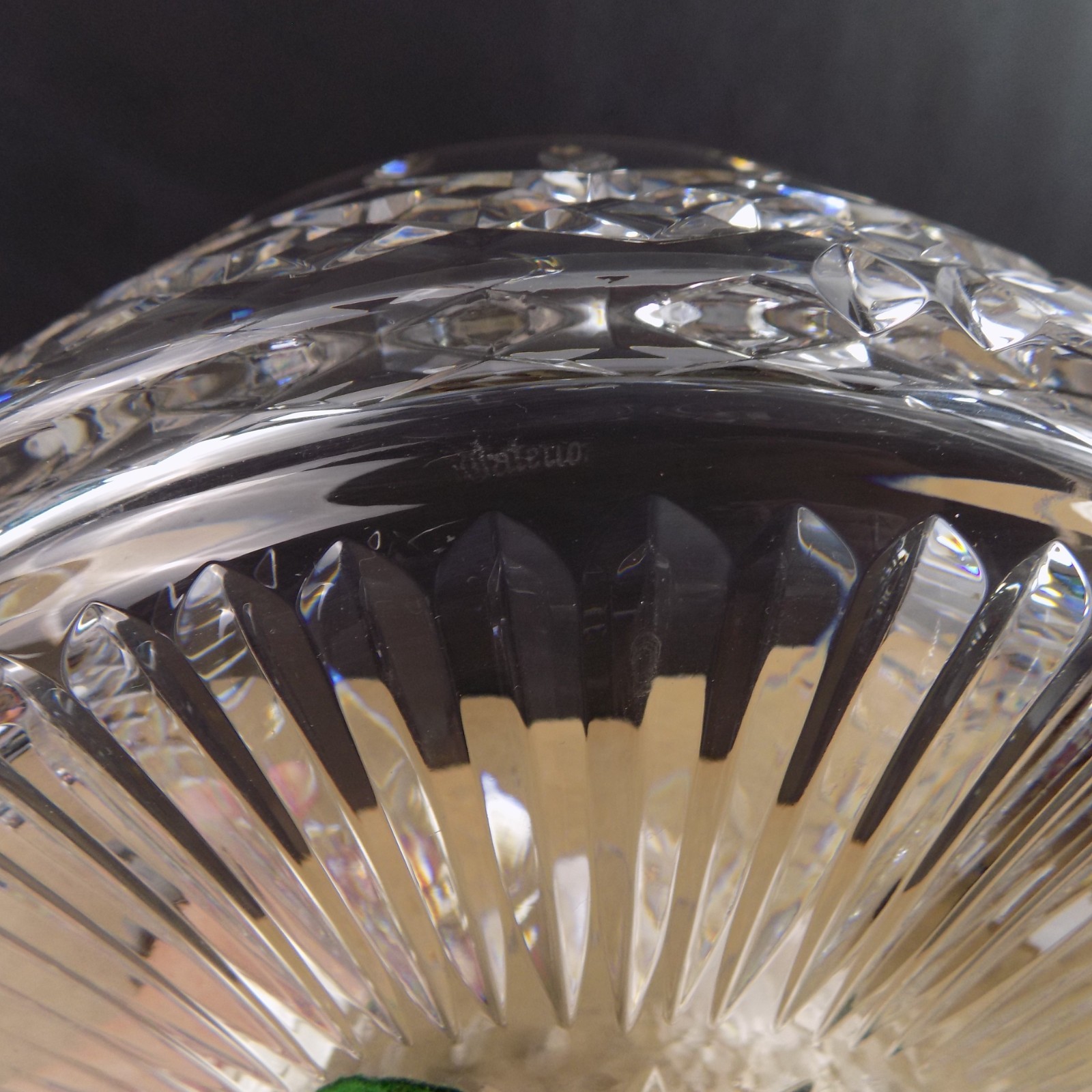 Waterford Lismore Crystal Round Bowl Roly Poly Shape 9.5″x4.25″ VGC