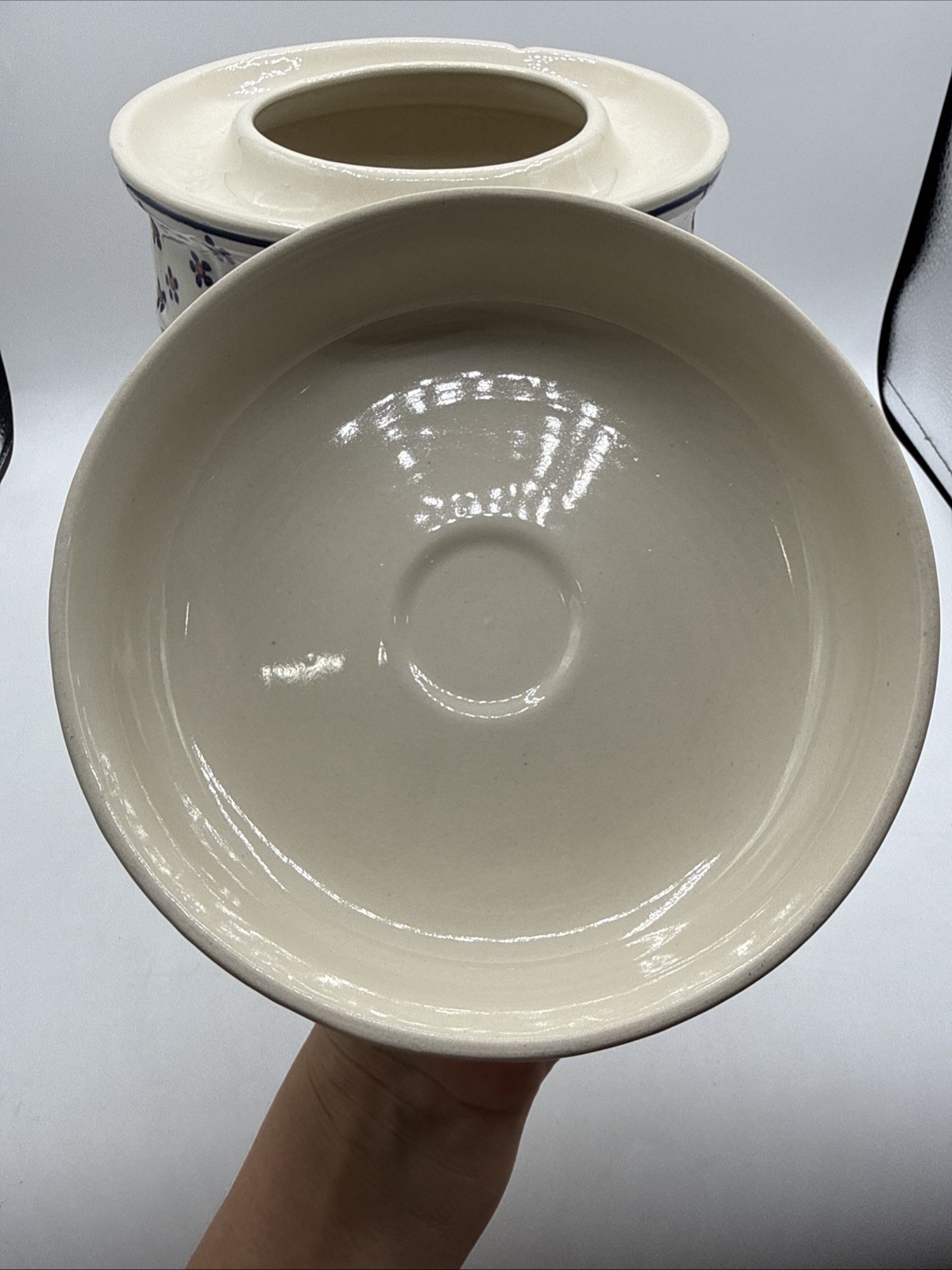Polish Pottery Boleslawiec Pickeling Fermenting Sauerkraut Jar Water Seal 12”