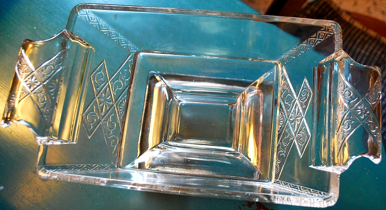 RARE Antique RIVERSIDE JERSEY LILY Pressed Glass FOOTED COMPOTE W LID 1883 10.5″
