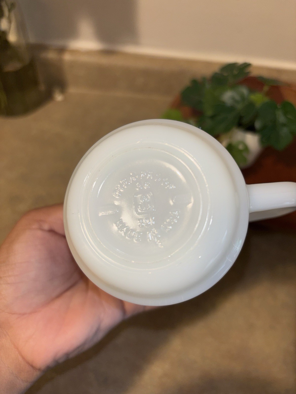 Strawberry Shortcake Milk Glass 10oz. Coffee Mug Anchor Hocking Fire King