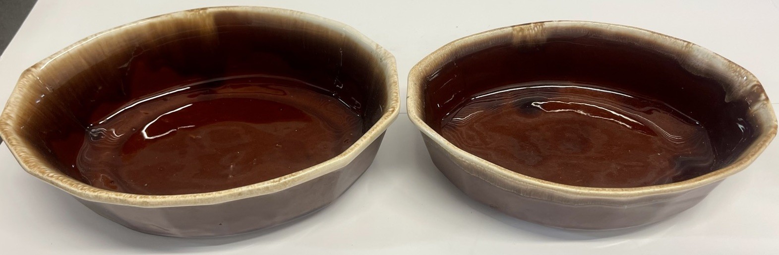 Vintage MCM Brown Drip Glaze Pottery Set Mugs Bowls Creamer USA Oven Proof