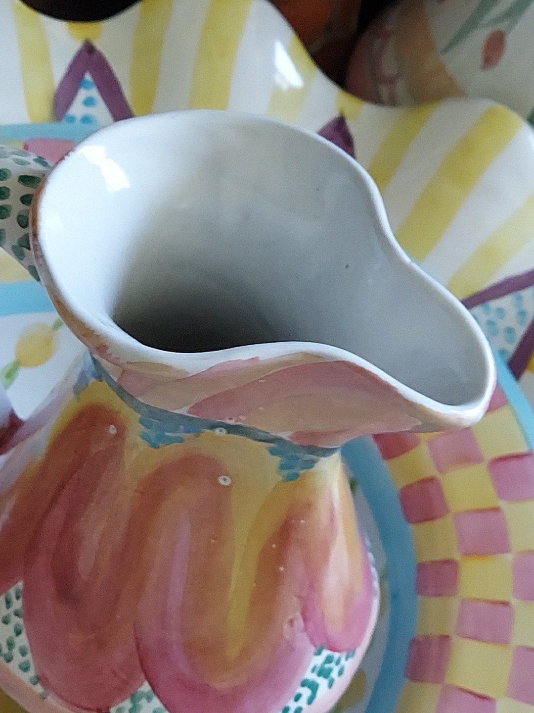 MacKenzie-Childs Keukenhof Ceramic Pitcher 8″