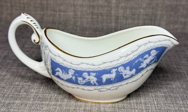 6 pc COALPORT England Revelry Pattern Fine Bone China Salt & Pepper, Gravy Boat