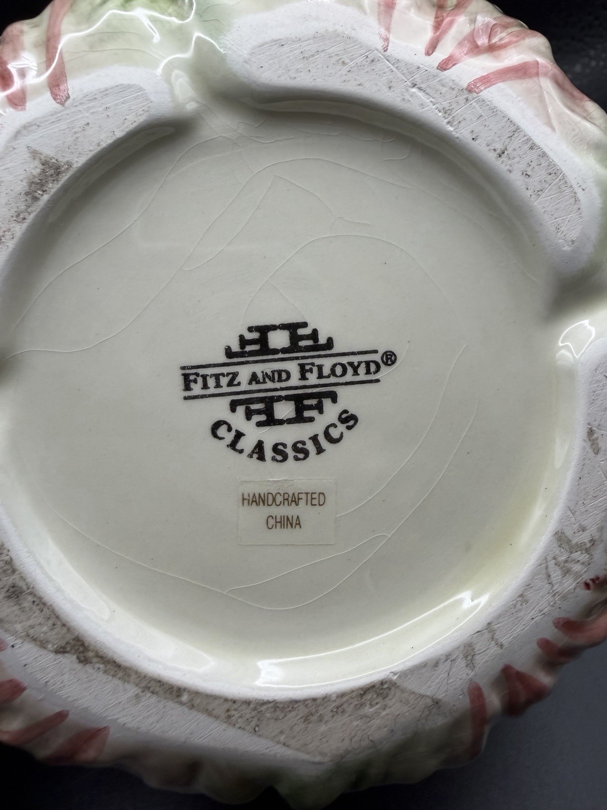 Vtg Fitz& Floyd Classics Ceramic Bowl W/Lid “Gardening Gourmet” 5” Tall Majolica
