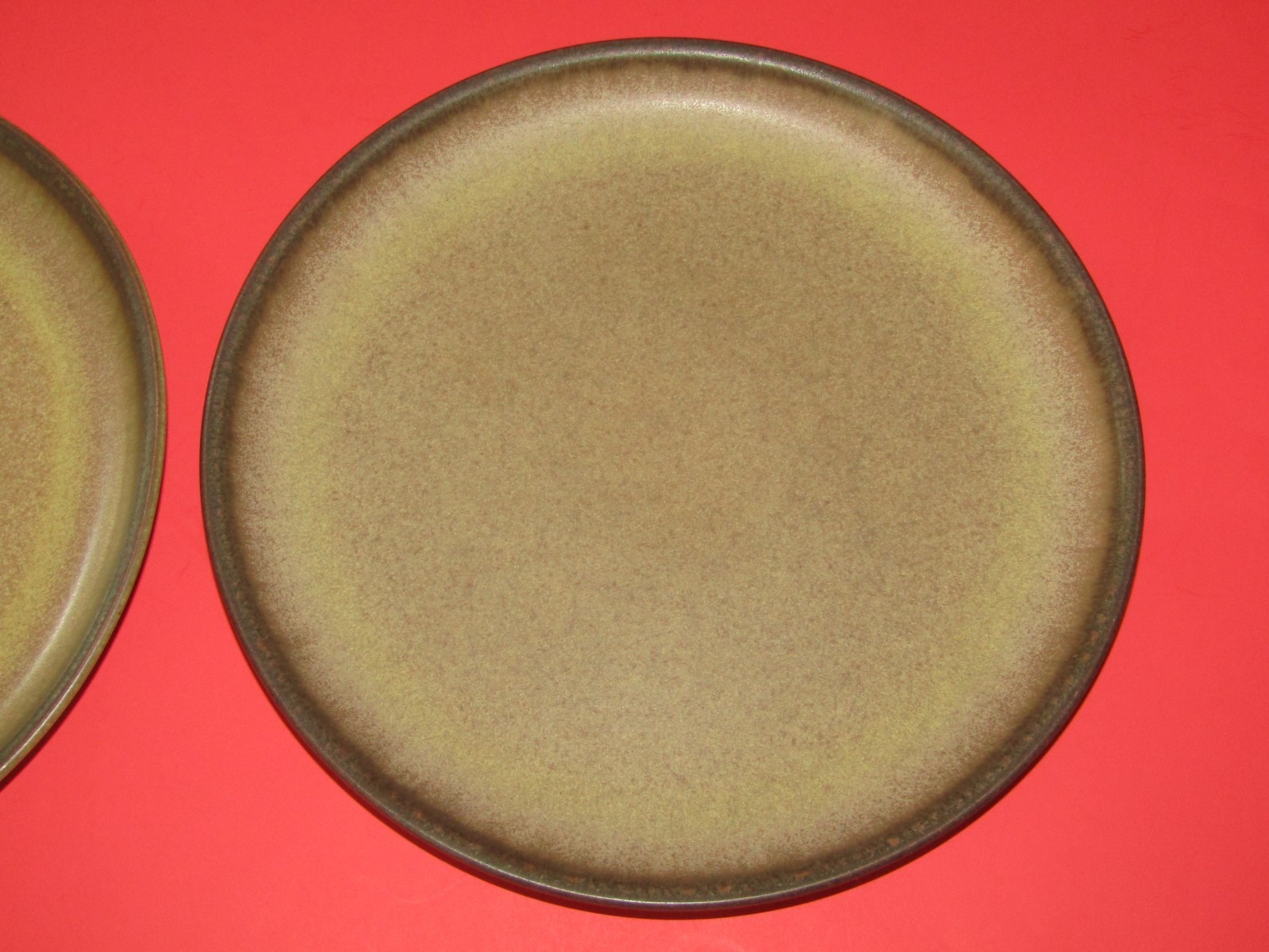 Pair of 2 Denby Romany Brown 10 1/8″ Dinner Plates – Made in England
