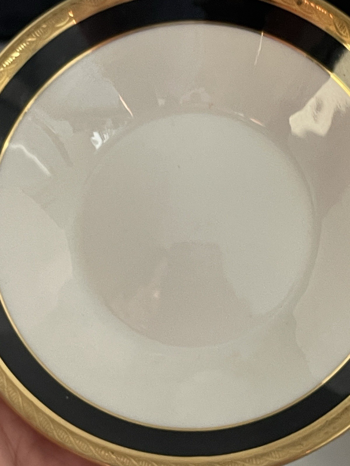 Set Of 4 Demitasse Cup & Saucer Palermo Black Gold RICHARD GINORI Italy Espresso