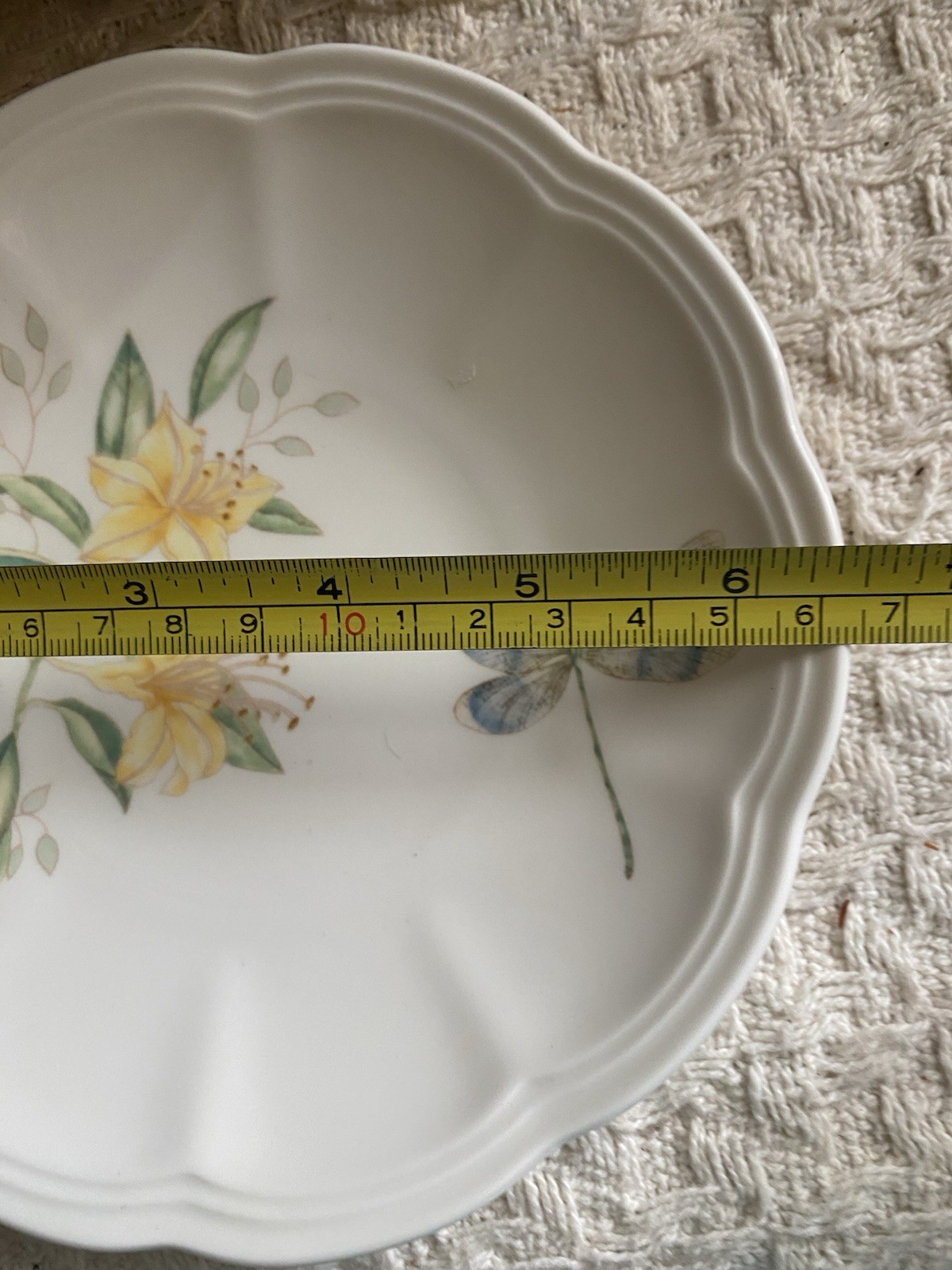 4 Vintage Lenox Butterfly Meadow Lily Flower Dragonfly Party Plate Set 1999 6.5”