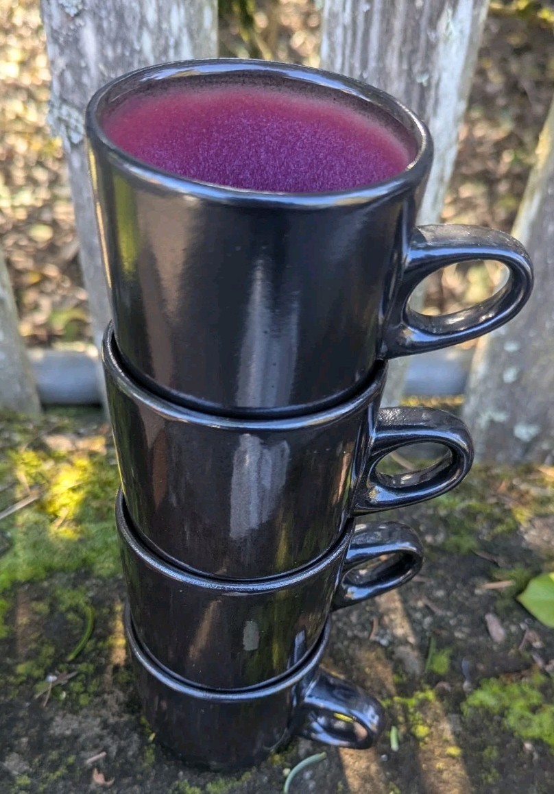 Heath Ceramics Stacking Coffee Mugs Cups Set of 4 Black Mugs Heath