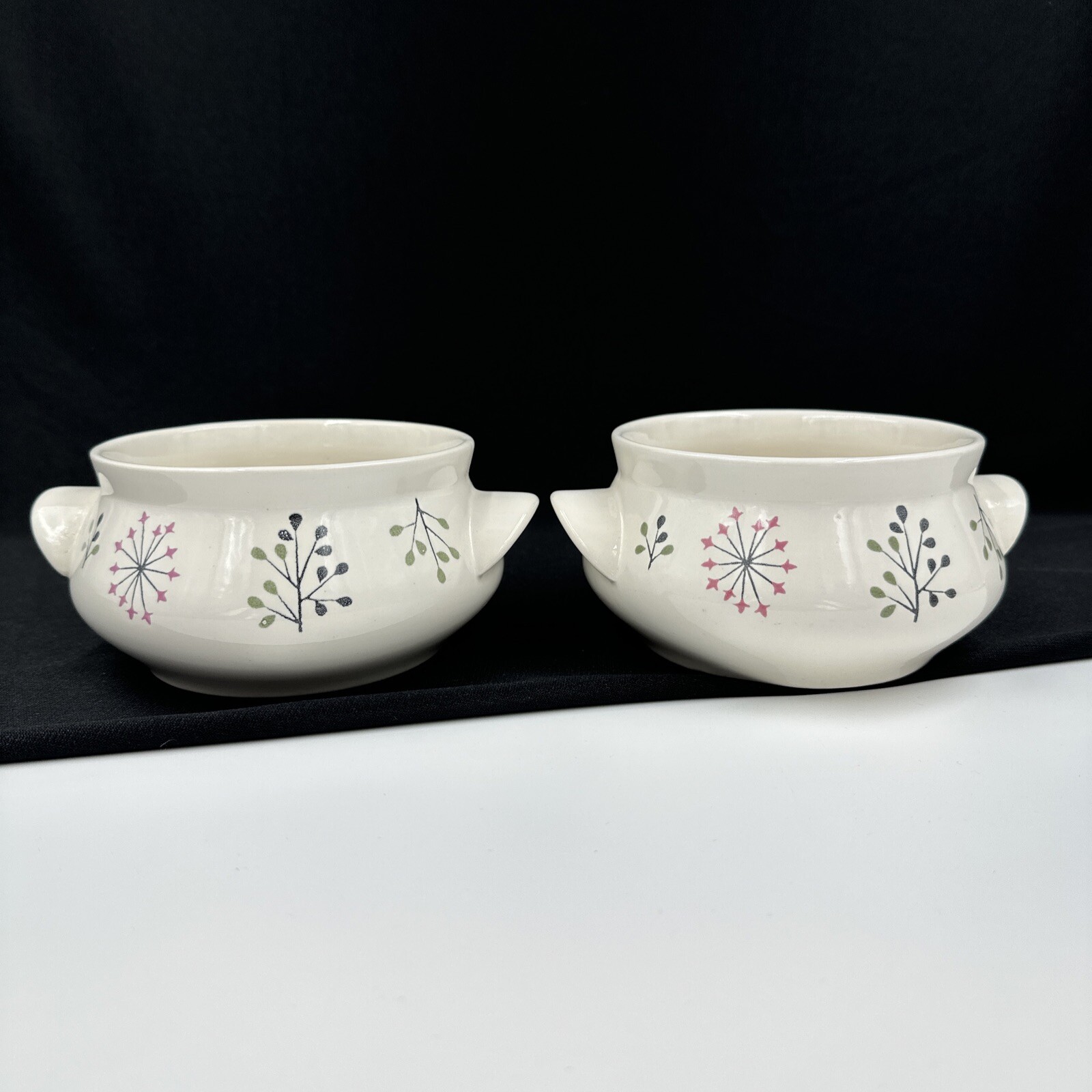 Franciscan Echo (2) 4” Individual Casserole Dish Without Lid USA •PRISTINE•