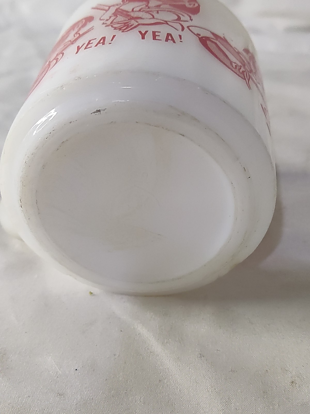 The Beatles YEA! YEA ! FEDERAL USA Milk Glass Coffee Cup mug RARE Fan 4