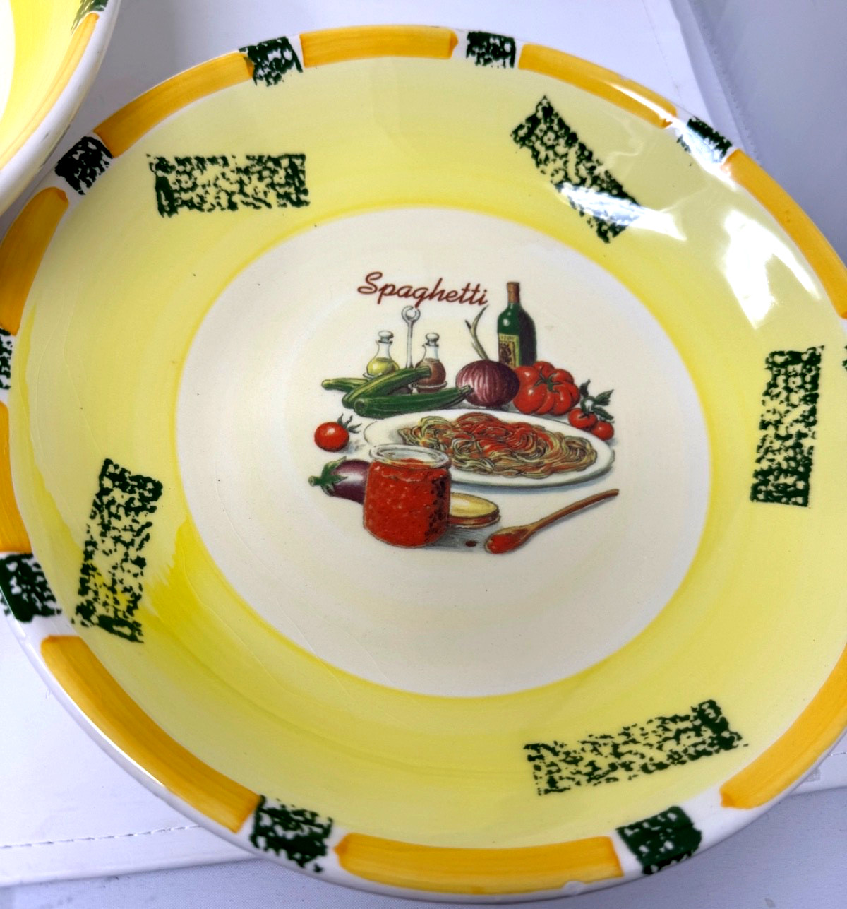 Italian Pasta Spaghetti Set – 4 Bowls + Lg Serving Bowl C. M. S. IMTRADA Italy