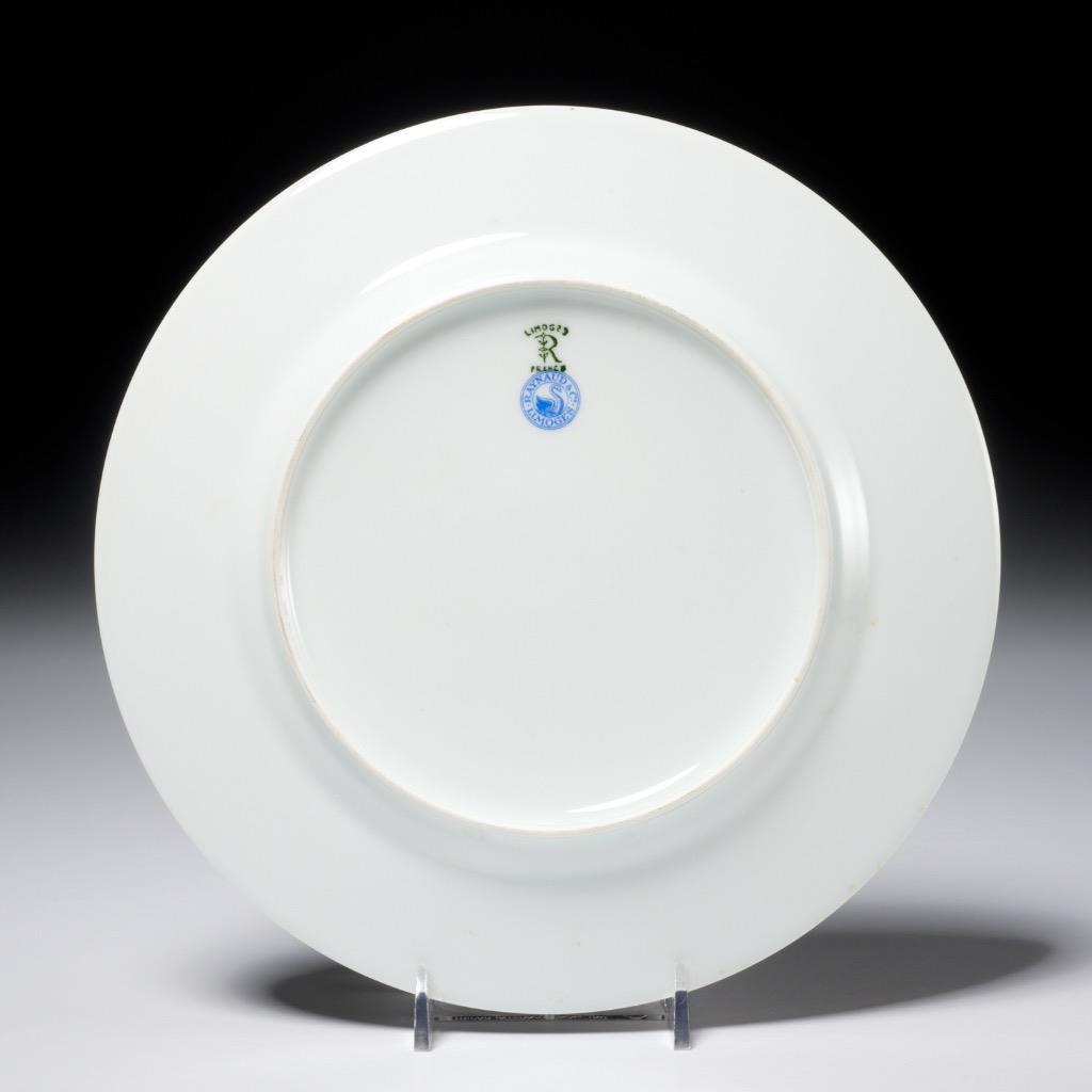 Raynaud Limoges Mioraflor Porcelain Luncheon Plates Pair 9in. Dia.