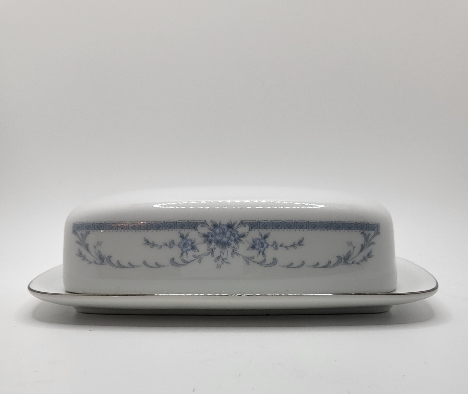 Sheffield Blue Whisper Butter Dish Porcelain Vintage