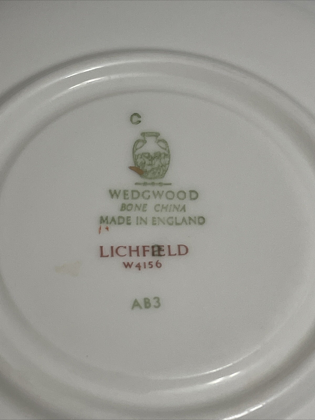 VINTAGE WEDGWOOD TEA CUP & SAUCER “LICHFIELD”- BONE CHINA – ENGLAND