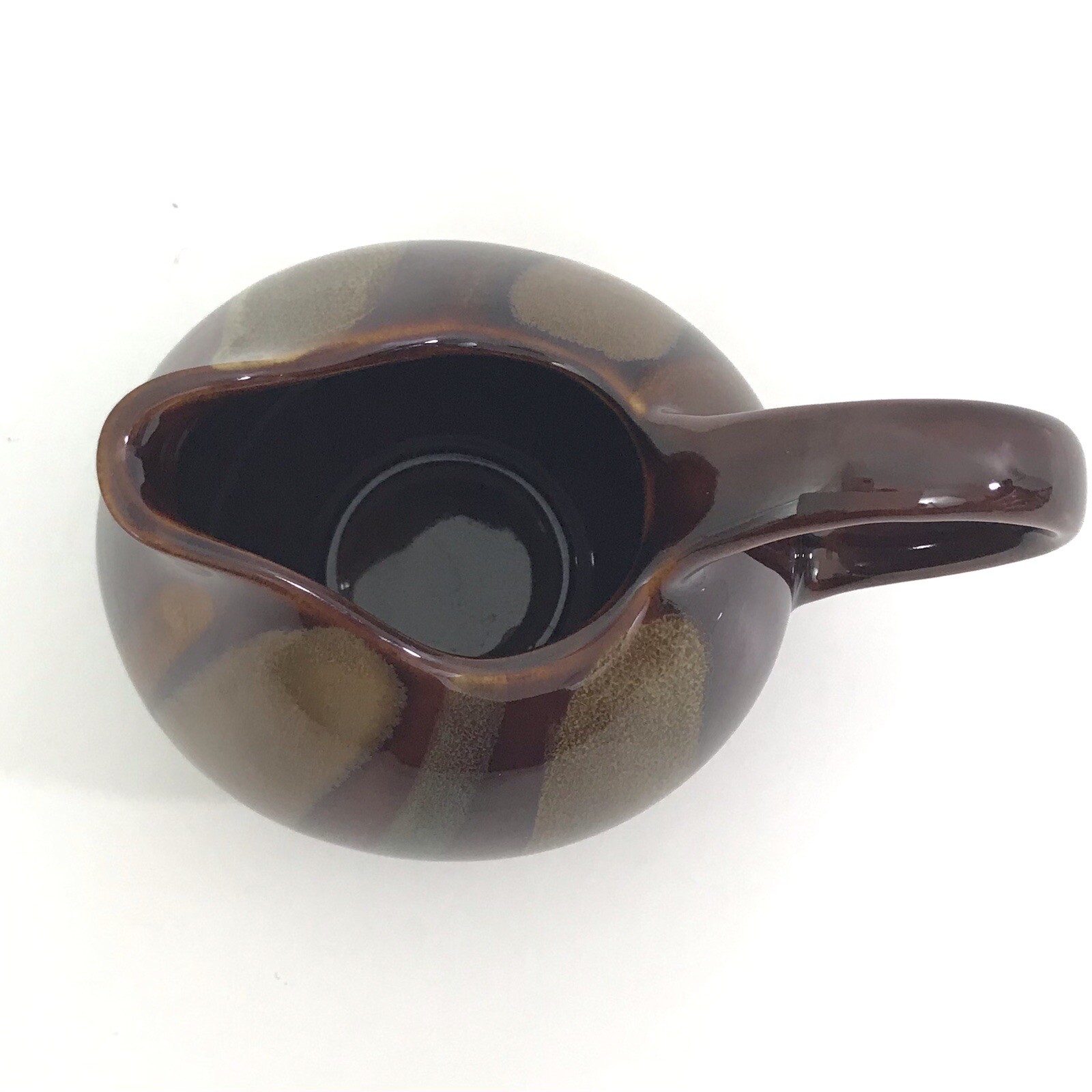 SANGO Avanti Brown Stoneware CREAMER 4722 Pitcher Drip Glaze Multicolor NEW