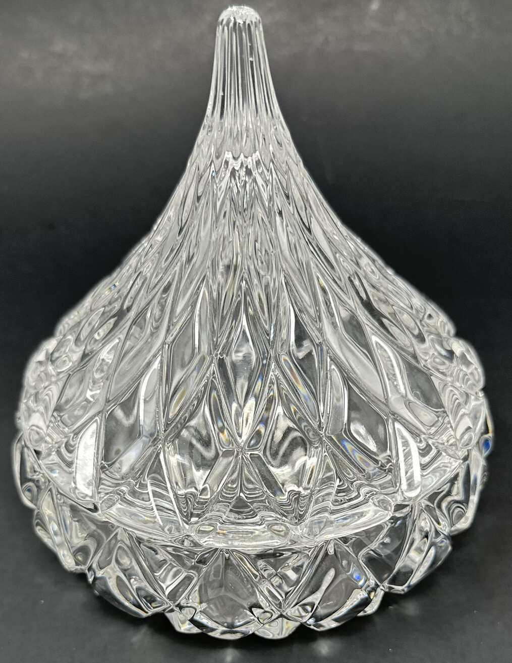 Godinger Crystal Chocolate Kiss Candy Dish Trinket Jewelry Box Hershey’s Nibbles