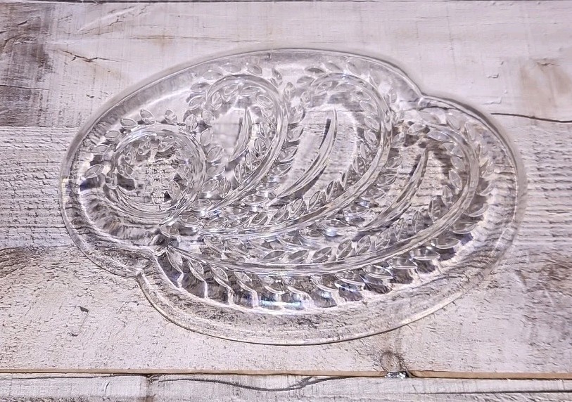 Set Of 4 Vintage Homestead Snack Plates & Cups Federal Glass In Original Box