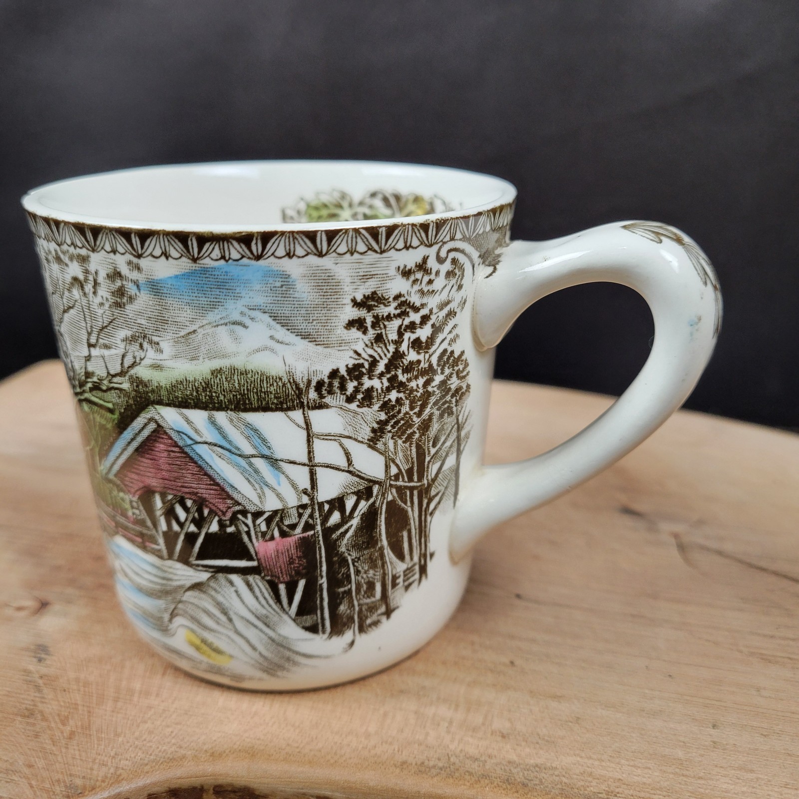 Johnson Brothers Friendly Village Covered Bridge Mug Cup Coffee Tea England