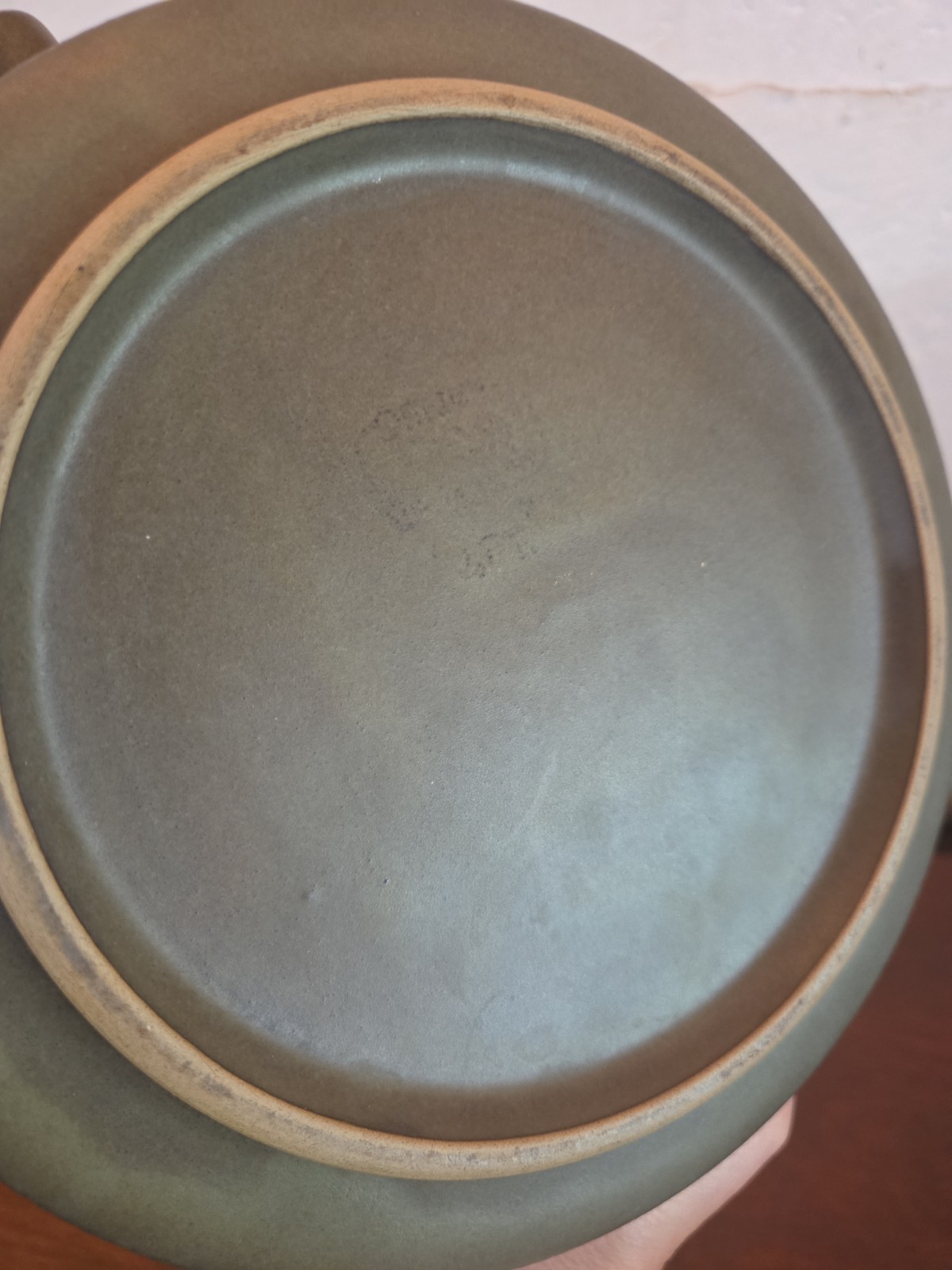 VTG DENBY Camelot Dark Green 4×8″ Casserole Lid Tortilla Warmer Vent Stoneware