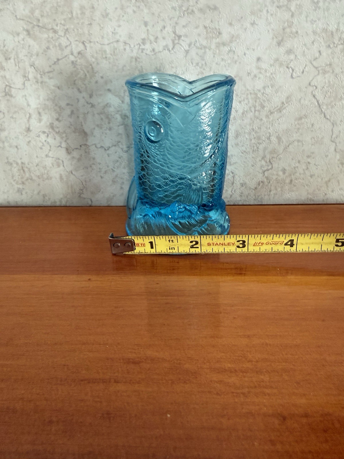 *RARE* Antique 1886 EAPG Bryce Higbee Blue Glass Child’s Menagerie Fish Spooner