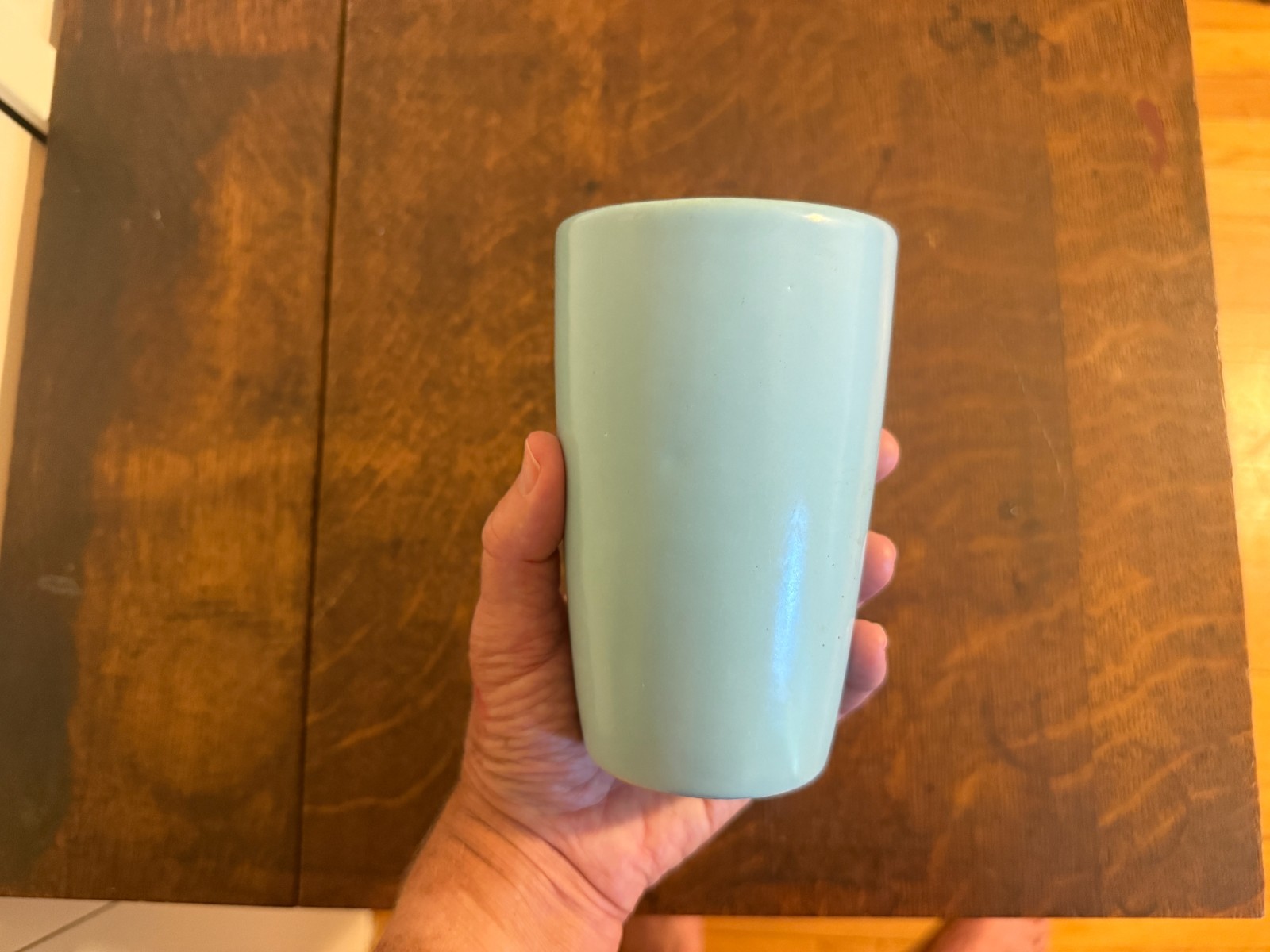 Vintage La Solana Pottery Turquoise Aqua Blue Tumbler Mug