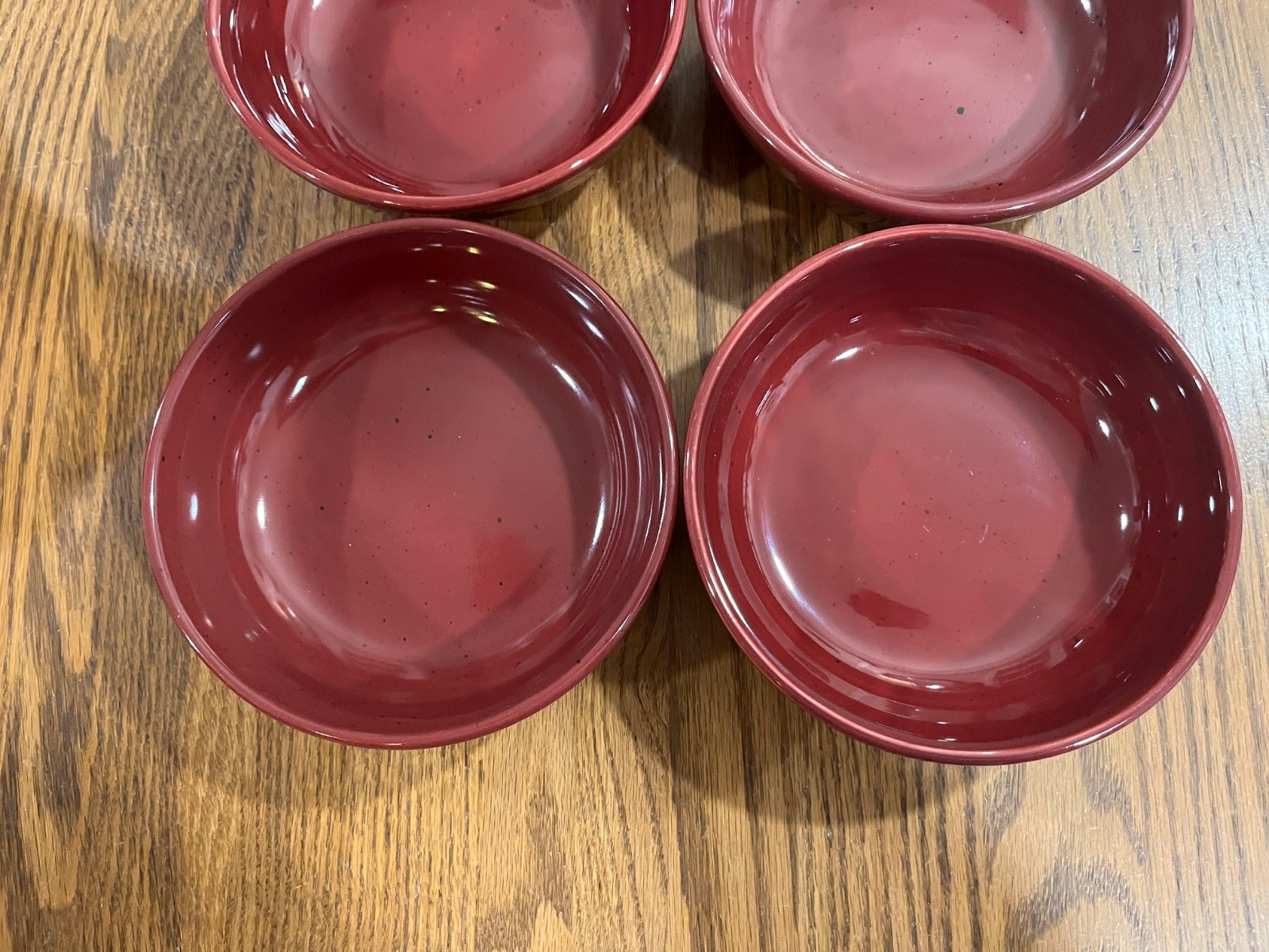 6 New BETTY CROCKER SoupCEREAL BOWLS Harmony Collection Burnt Orange/MAROON Rare