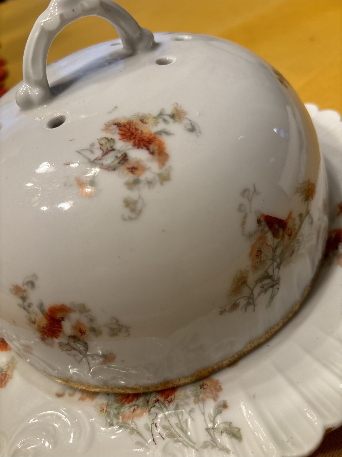 Limoges Victorian Scene Butter Dish-2-Piece