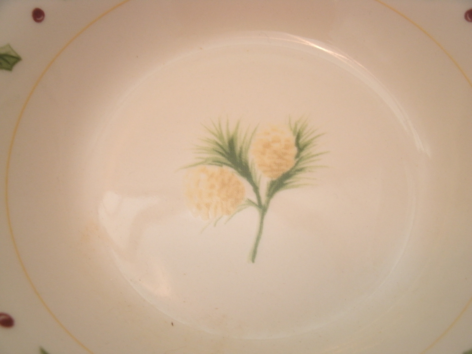 Merry Brite HOLIDAY HOME Set of 4-6 1/2″ Christmas Soup Cereal Bowls Disc’d EC 2