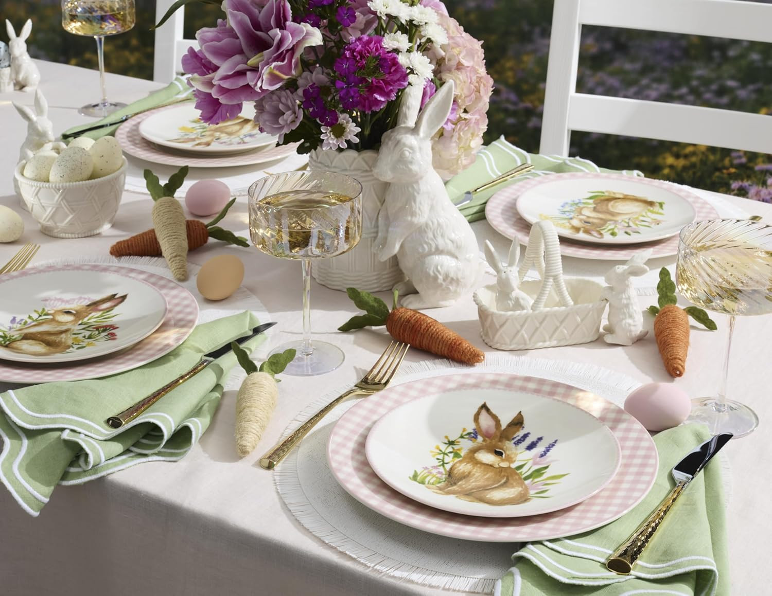 897155 Bunny Accent Plates, Set of 4