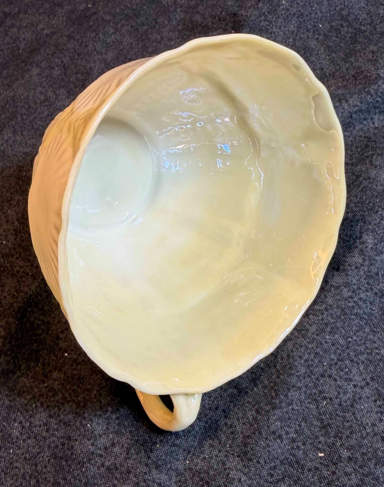 Belleek Shell Teacup and Saucer. Handmade in Ireland.