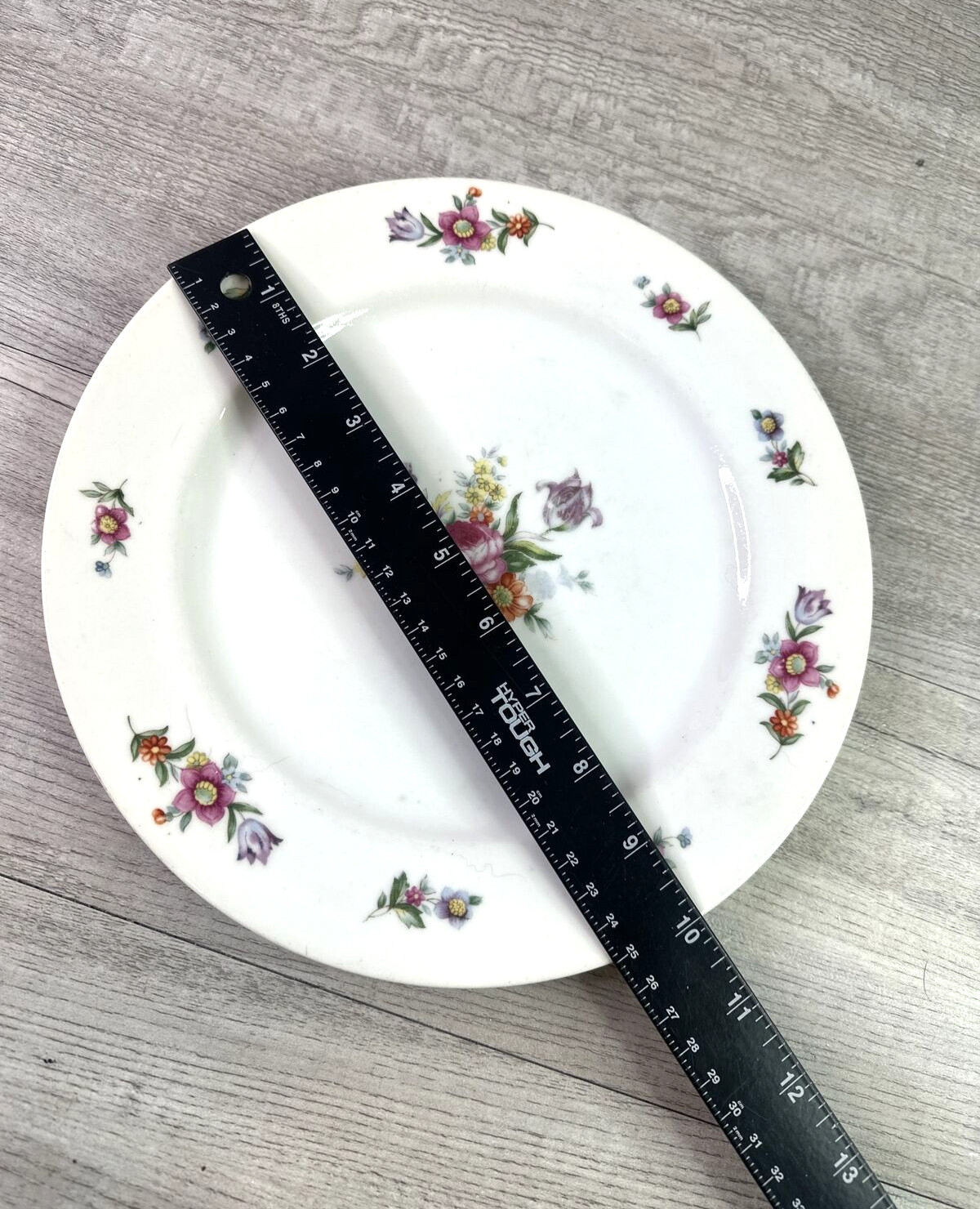 VTG Silver China Floral Design Made In Occupied Japan 10” Dinner Plate