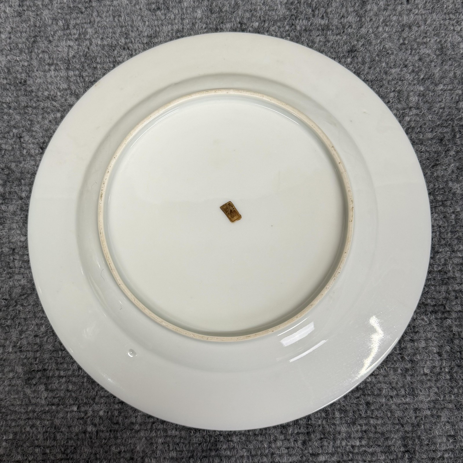 VTG 1930s Japanese Kutani Porcelain Plate 8.5″ Asian Landscape Gold Rim Scenic