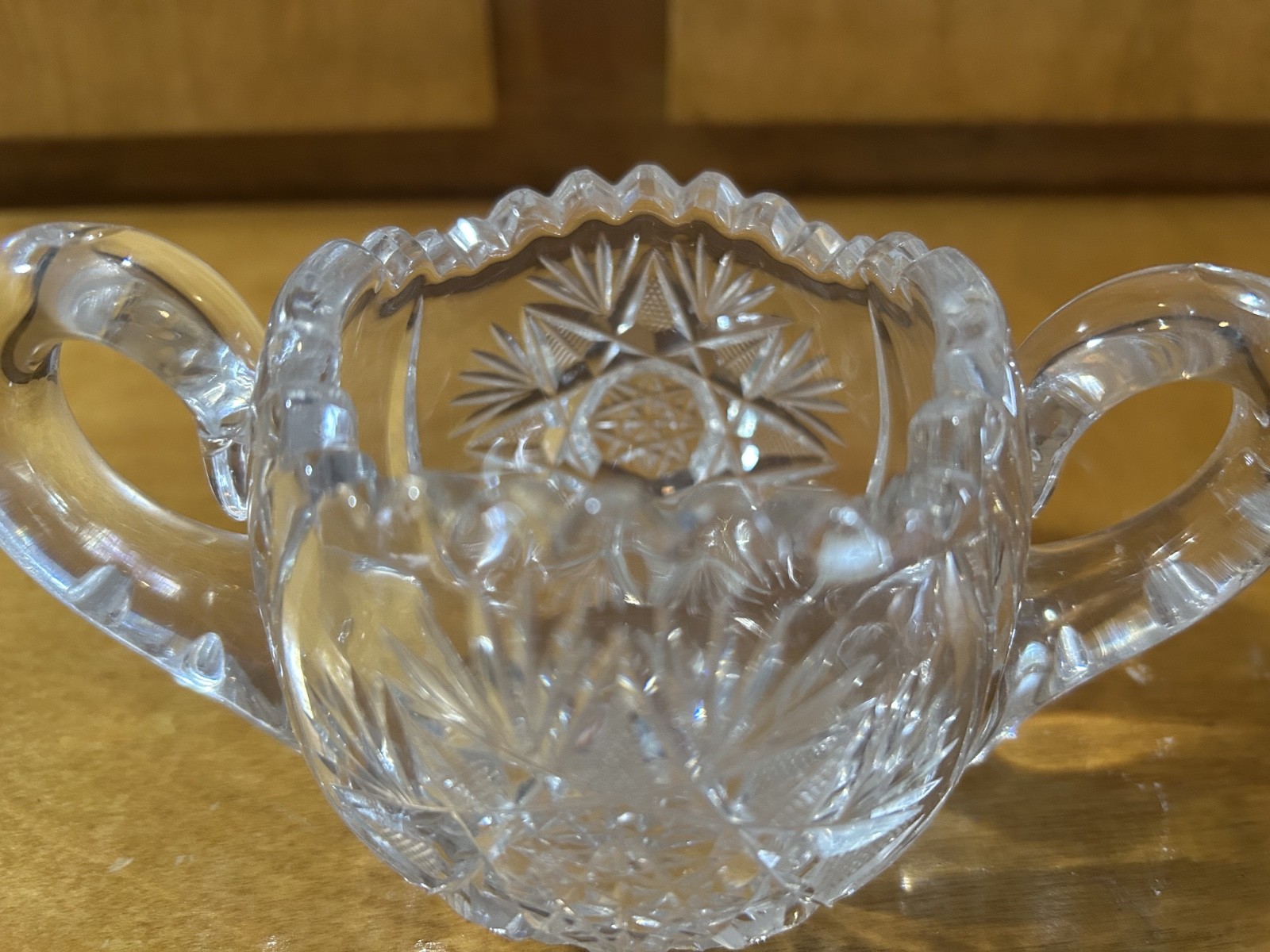 ANTIQUE AMERICAN BRILLIANT PERIOD (1876-1915) CREAMER AND SUGAR BOWL SET