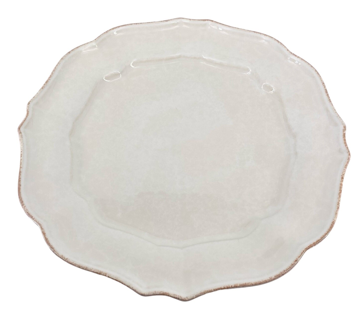 Casafina Impressions White Stoneware 11 3/4”Dinner Plate Classic French Country